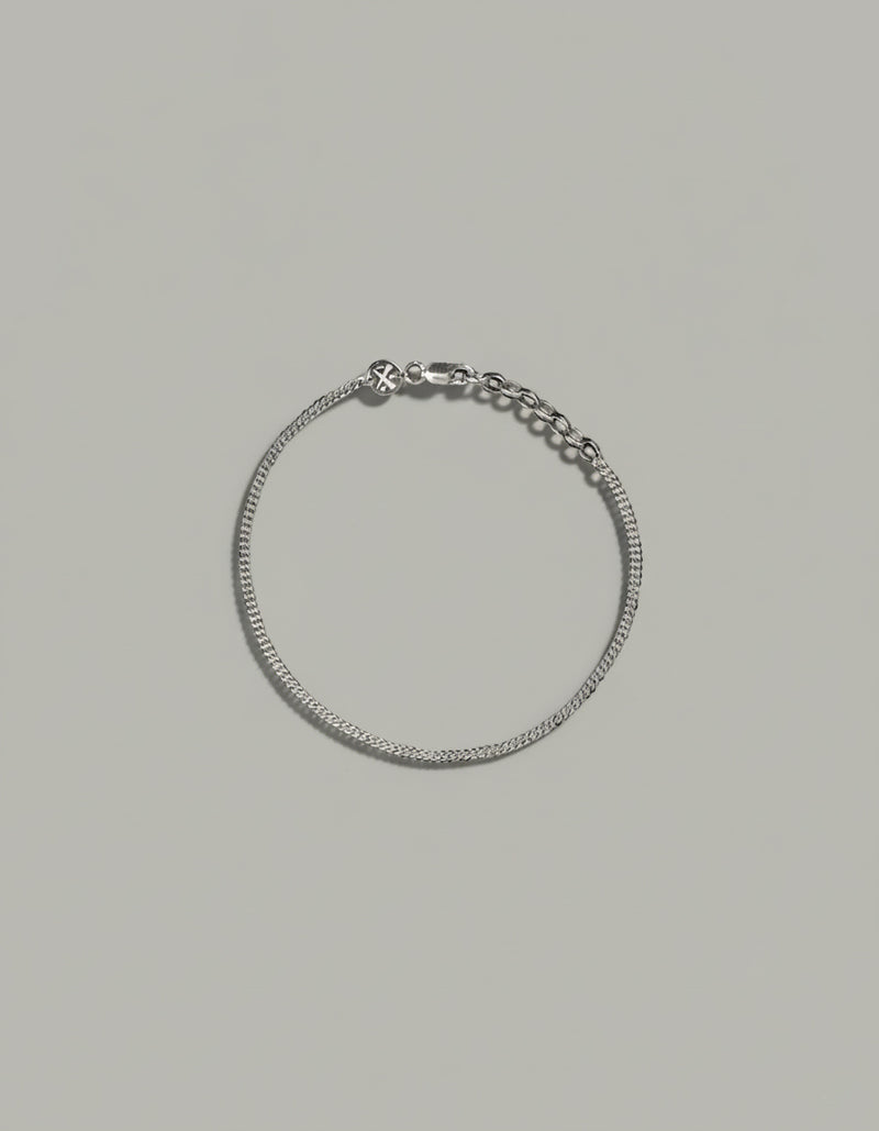 2mm 925 sterling silver curb chain bracelet