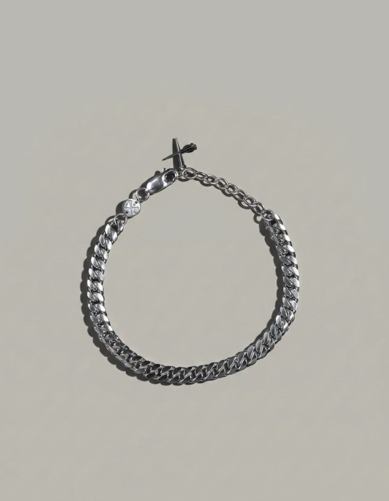 guardian chain bracelet | 5.6mm 925 sterling silver filed curb chain bracelet