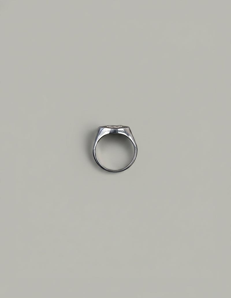 small guardian signet ring | 925 sterling silver evil eye ring